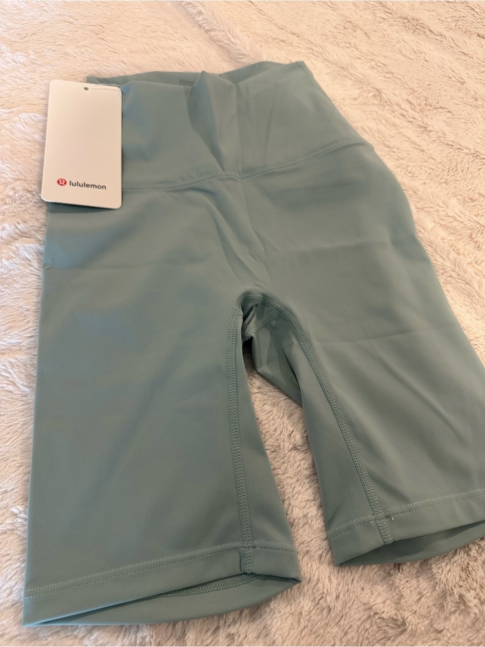 lululemon athletica High-Rise Bike Shorts in Sage Green